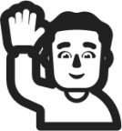 man raising hand emoji