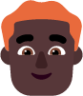 man red hair dark emoji