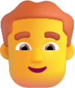 man red hair default emoji