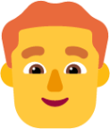man red hair default emoji