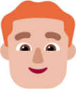 man red hair medium light emoji