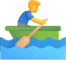 man rowing boat default emoji
