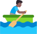 man rowing boat medium dark emoji