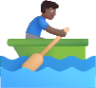 man rowing boat medium dark emoji
