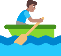 man rowing boat medium emoji