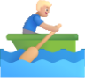 man rowing boat medium light emoji