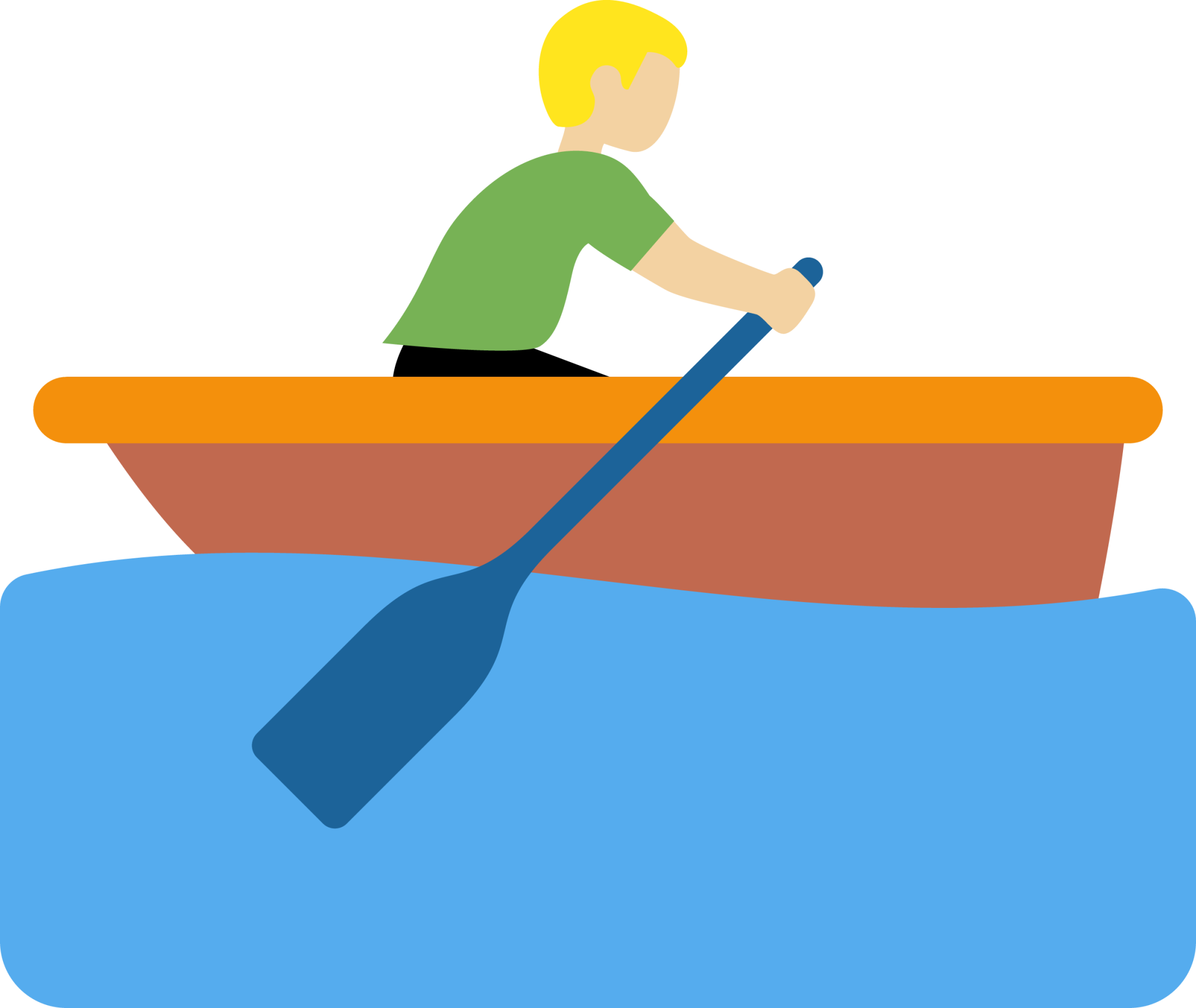 man rowing boat: medium-light skin tone emoji