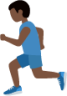 man running: dark skin tone emoji