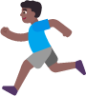 man running medium dark emoji