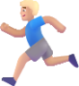 man running medium light emoji