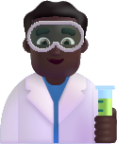 man scientist dark emoji
