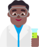 man scientist medium dark emoji