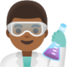 man scientist: medium-dark skin tone emoji