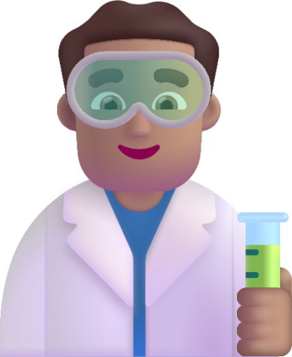 man scientist medium emoji