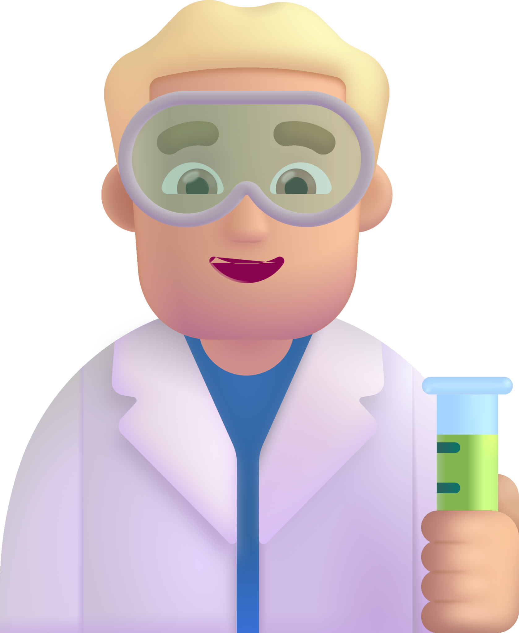 man scientist medium light emoji