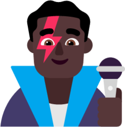 man singer dark emoji