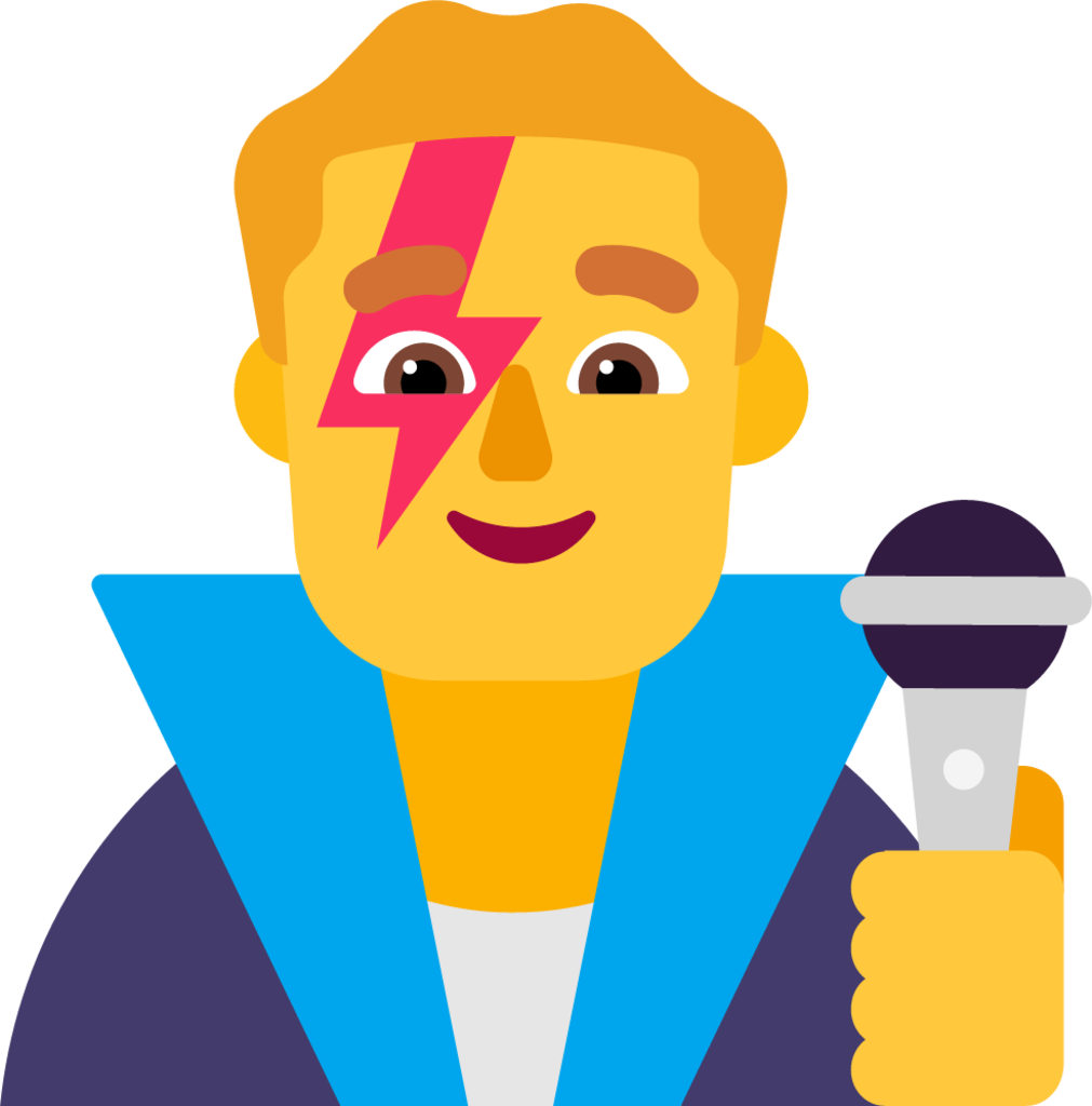 man singer default emoji