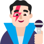 man singer light emoji
