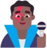 man singer medium dark emoji