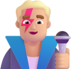 man singer medium light emoji