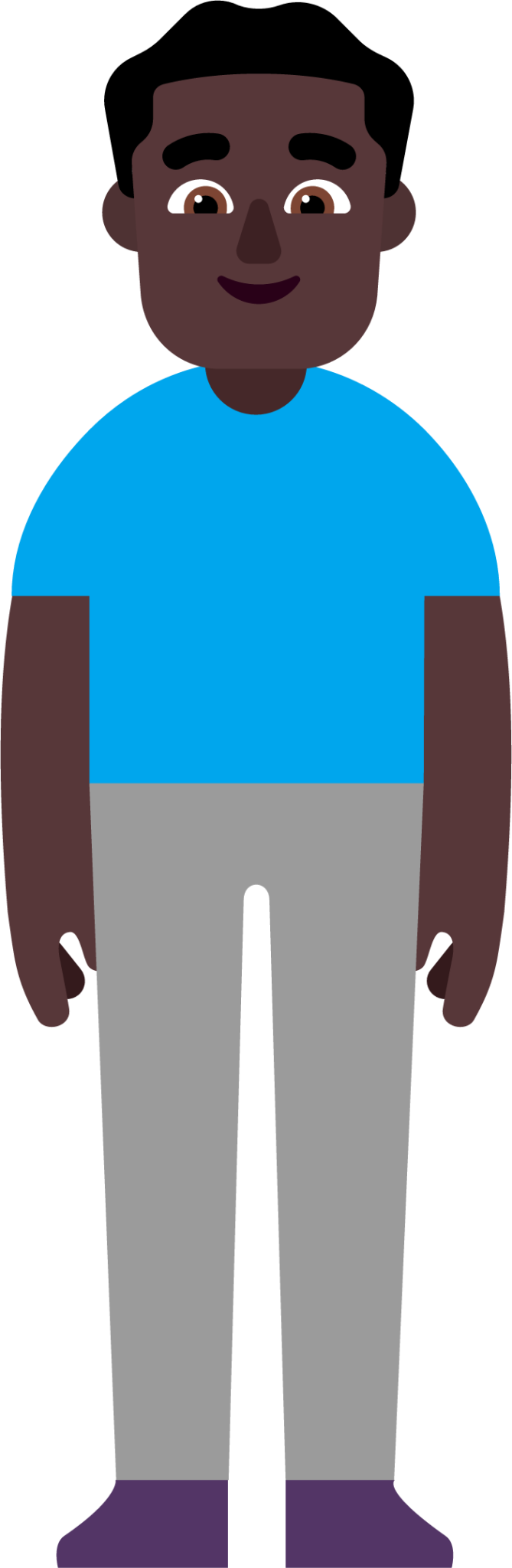 man standing dark emoji