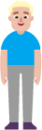 man standing medium light emoji