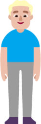 man standing medium light emoji
