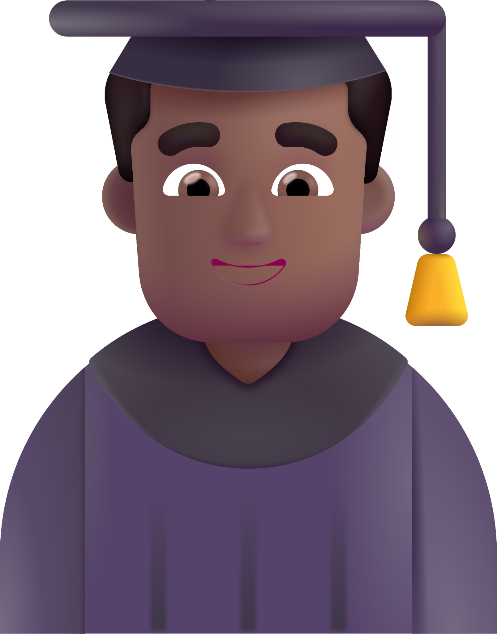 man student medium dark emoji