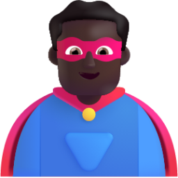 man superhero dark emoji