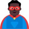 man superhero dark emoji
