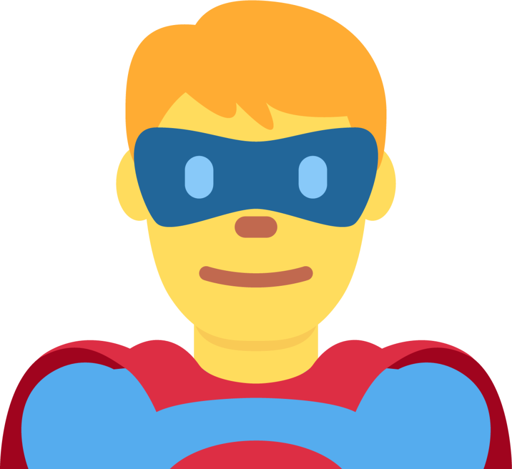 man superhero emoji