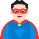 man superhero light emoji