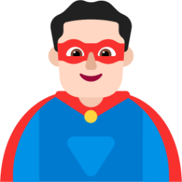 man superhero light emoji