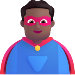 man superhero medium dark emoji
