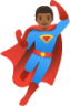 man superhero: medium-dark skin tone emoji