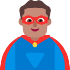 man superhero medium emoji