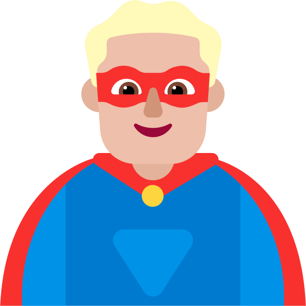 man superhero medium light emoji