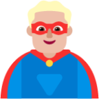 man superhero medium light emoji
