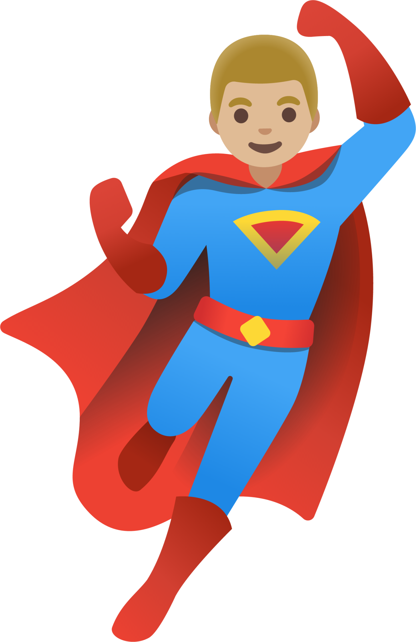 man superhero: medium-light skin tone emoji