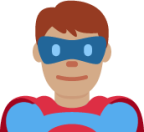 man superhero: medium skin tone emoji
