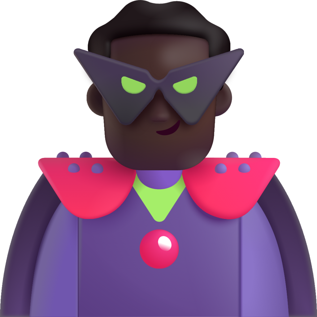 man supervillain dark emoji