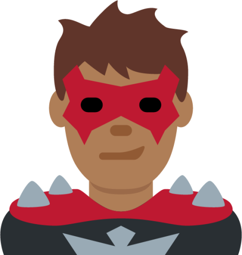 man supervillain: medium-dark skin tone emoji