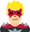 man supervillain: medium-light skin tone emoji