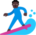 man surfing dark emoji