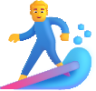 man surfing default emoji