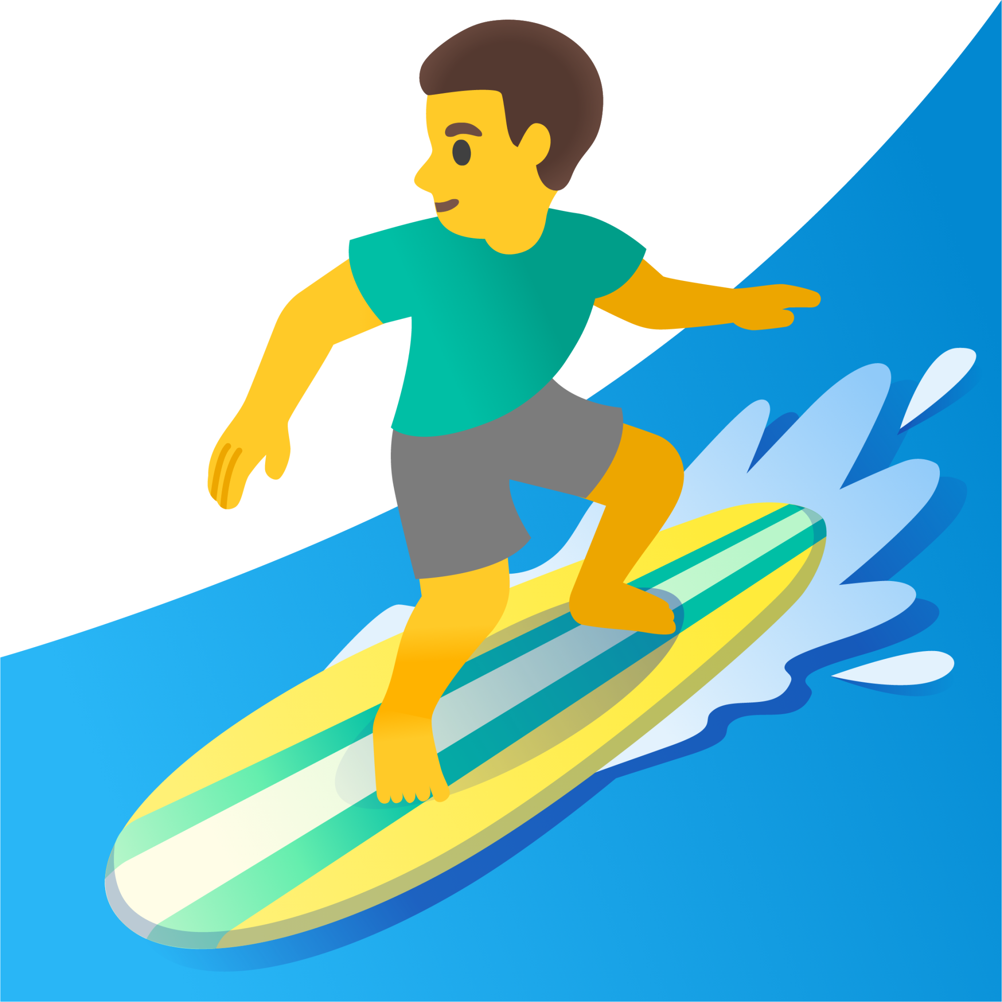 man surfing emoji