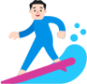 man surfing light emoji