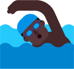 man swimming dark emoji