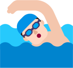 man swimming light emoji