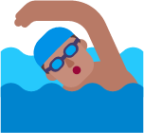 man swimming medium emoji